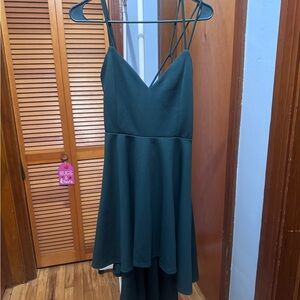 Windsor Forest Green High Low Dress